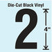 K8352 Die Cut Number Label 2 10 Cards PK10