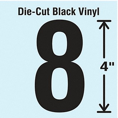 K8352 Die Cut Number Label 8 10 Cards PK10