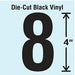 K8352 Die Cut Number Label 8 10 Cards PK10