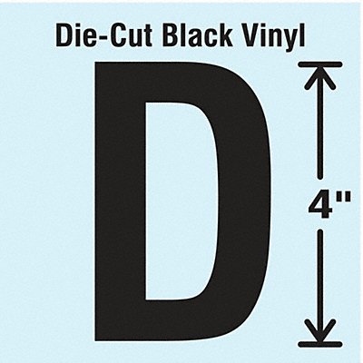 Die Cut Letter Label D 10 Cards PK10