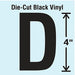 Die Cut Letter Label D 10 Cards PK10