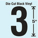 Die Cut Number Label 3 10 Cards PK10