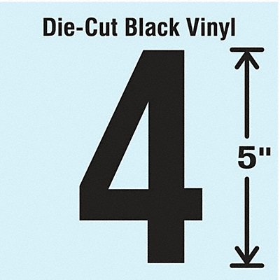 Die Cut Number Label 4 10 Cards PK10