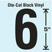 Die Cut Number Label 6 10 Cards PK10