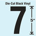 Die Cut Number Label 7 10 Cards PK10