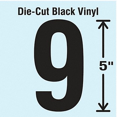 Die Cut Number Label 9 10 Cards PK10