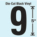 Die Cut Number Label 9 10 Cards PK10