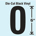 K8343 Die Cut Number Label 0