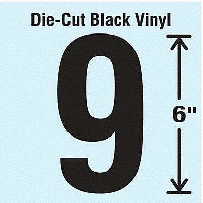 K8343 Die Cut Number Label 9