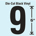 K8343 Die Cut Number Label 9