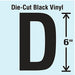 K8340 Die Cut Letter Label D