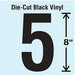 K8344 Die Cut Number Label 5