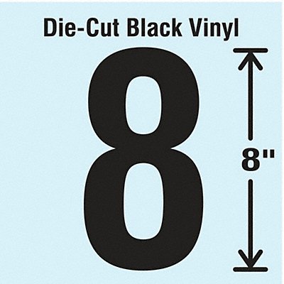 K8344 Die Cut Number Label 8