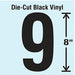 K8344 Die Cut Number Label 9