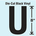 K8341 Die Cut Letter Label U