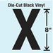 K8341 Die Cut Letter Label X