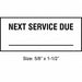 Inspection Label ENG Maintenance PK350