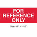 Calibration Label ENG White/Red PK350