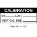 Calibration Label ENG Black/White PK350