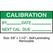 Calibration Label ENG Green/White PK350