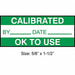 Calibration Label ENG Green/White PK350