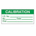 Calibration Label ENG Green/White PK250