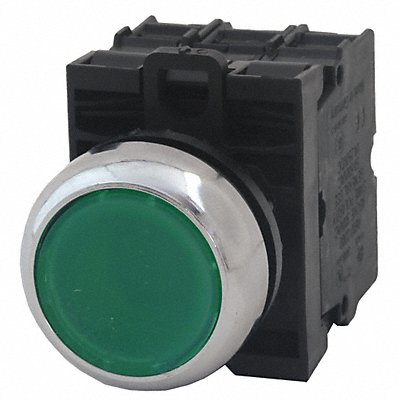 Illuminated Push Button 22mm Green