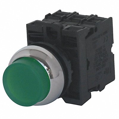 Illuminated Push Button 22mm Green