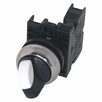 Non-Illum Selector Switch Al 1NO Black
