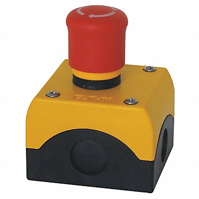 Push Buttn Cntrol Station 1NO Mshrm Head