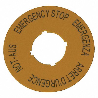 Legend Plate Round Yellow