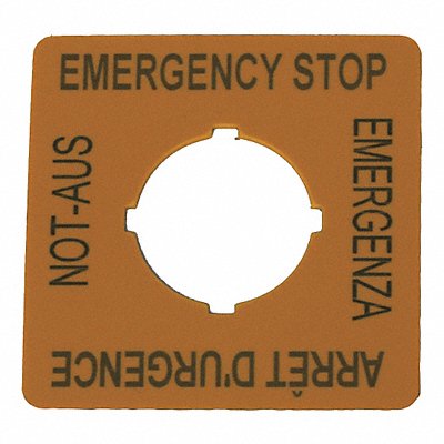 Legend Plate Rectangular Yellow