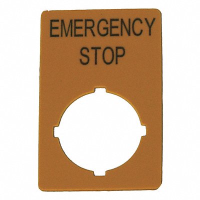 Legend Plate Rectangular Yellow