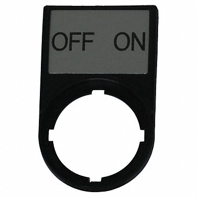 Legend Plate Rectangular Off-On Black