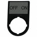 Legend Plate Rectangular Off-On Black