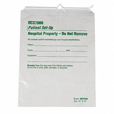 Patient Set-Up Bag Plastic Clear PK500