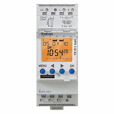 Electr Timer Din Rail 24Hr/7D 1Chn 84Mem