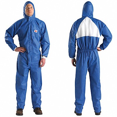 Hooded Coveralls M Blue SMMS PK25