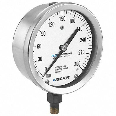 K4202 Pressure Gauge Process 1/4in NPT Silver