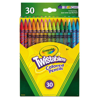 PENCIL,CLR,TWST,30/PK,AST