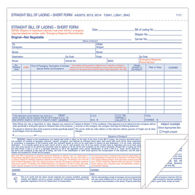 FORM,BILL/LADING,SHRT,TRI