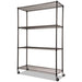 SHELVING,WIRE,48X18,4S,BK