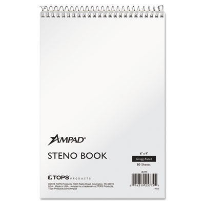 BOOK,STENO,80SH,WHT,RECY