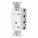 Receptacle White 20 A 2P3W Back 1PK
