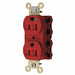 Receptacle Red 15 A 2P3W Back 1PK