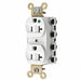 Receptacle White 20 A 2P3W Back 1PK
