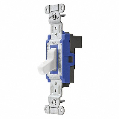 Wall Switch White 15 A Back Single Pole