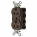 Receptacle Brown 20 A 2P3W Back 1PK