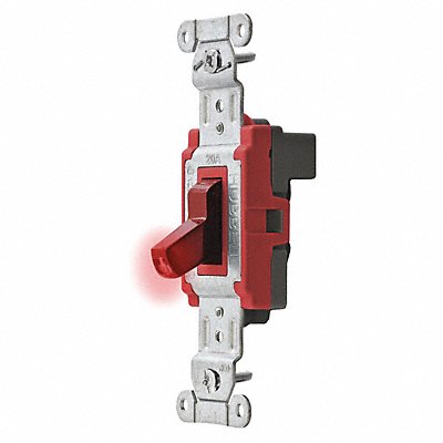 Pilot Wll Switch Red 20A Back SnglPole