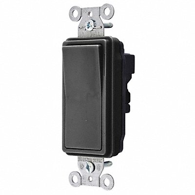 Wall Switch Black 20 A Back Single Pole